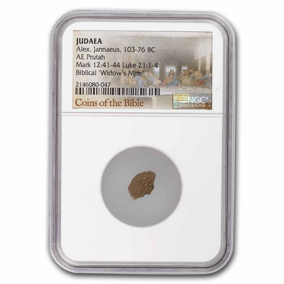 Judaea Widow's Mite Alexander Jannaeus (103-76 BC) NGC
