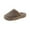Khaki, variant on CHUMUD Women's Fuzzy Slip-on Slippers Warm Cozy Soft Lightweight Memory Foam Indoor House Shoes Trendy Household Slippers