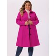 thumbnail image 2 of DARING DIVA Women's Plus Size Long Sleeve Utility Overcoat 3X Hot Pink, 2 of 6