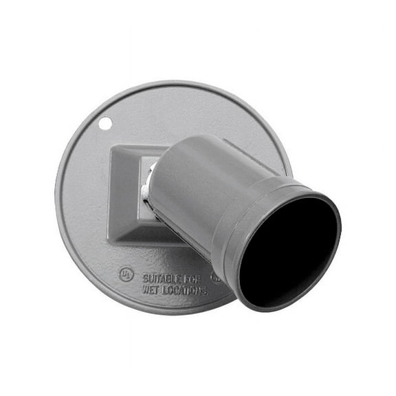 ROUND COVR/LMPHLDR1H GRY (Pack of 1)