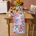 thumbnail image 2 of Colorful Spring Floral Table Runner 90 Inches, Watercolor Birds Farmhouse Art Bed Runner Dresser Scarves Tabletop for Indoor Outdoor Parties/Ceremony/Banquet, 13" x 90", 2 of 9
