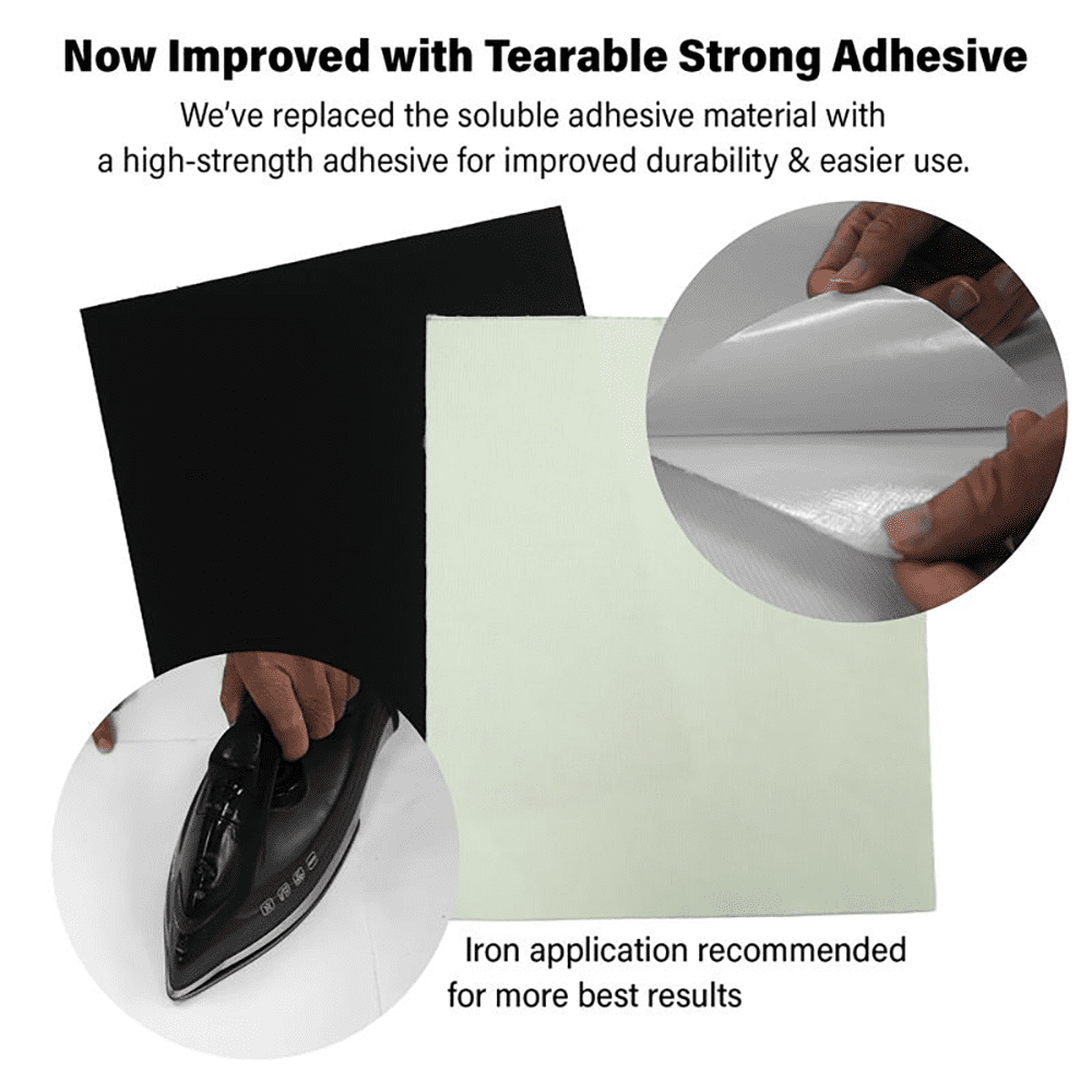 Screen Simulator Patch Kit for Golf Impact Screen Enclosure Replacement, 16.5 x 11.7in, Black & White, 2 Pack