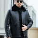 thumbnail image 4 of Chaqueta de invierno YXL-6621 engrosada para hombre, abrigo de piel de oveja, informal, de negocios, cuello polo, piel de cuero natural, una pieza, 4 of 4