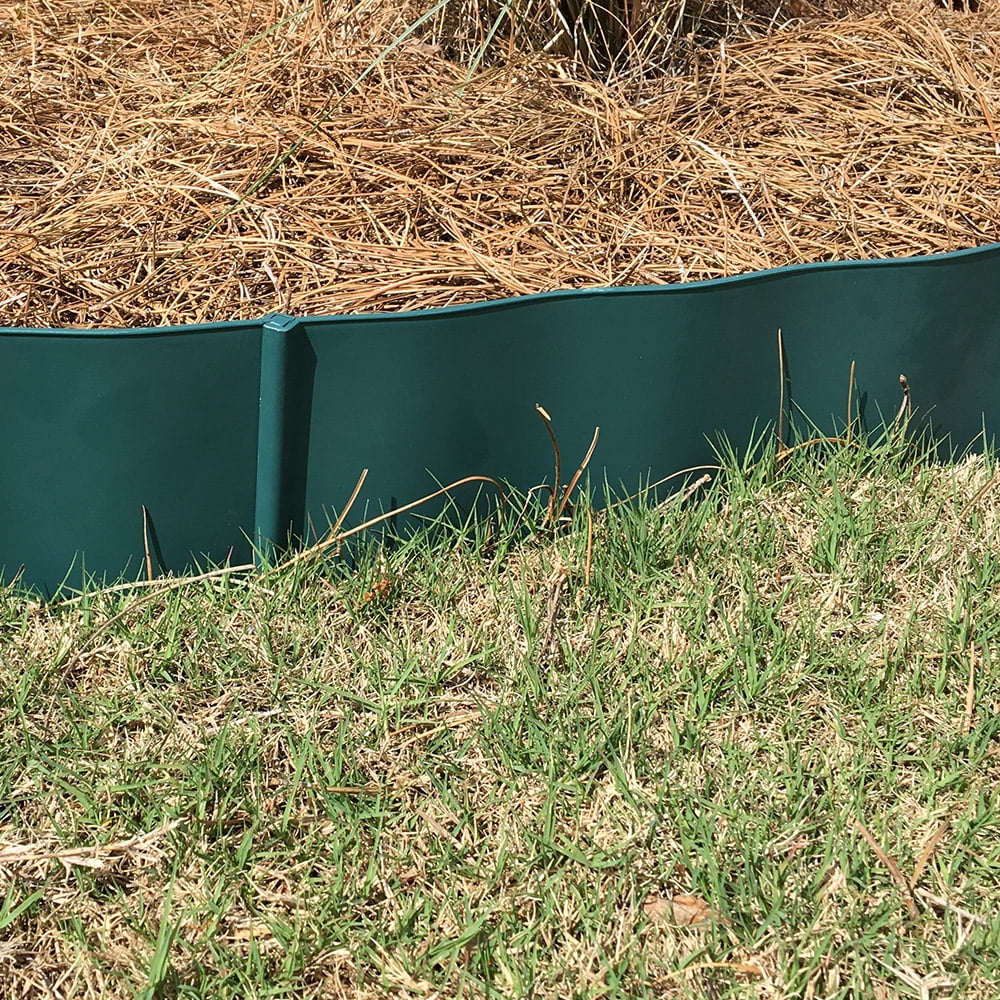 Green Plastic Easy Landscape Edging - 132 pack