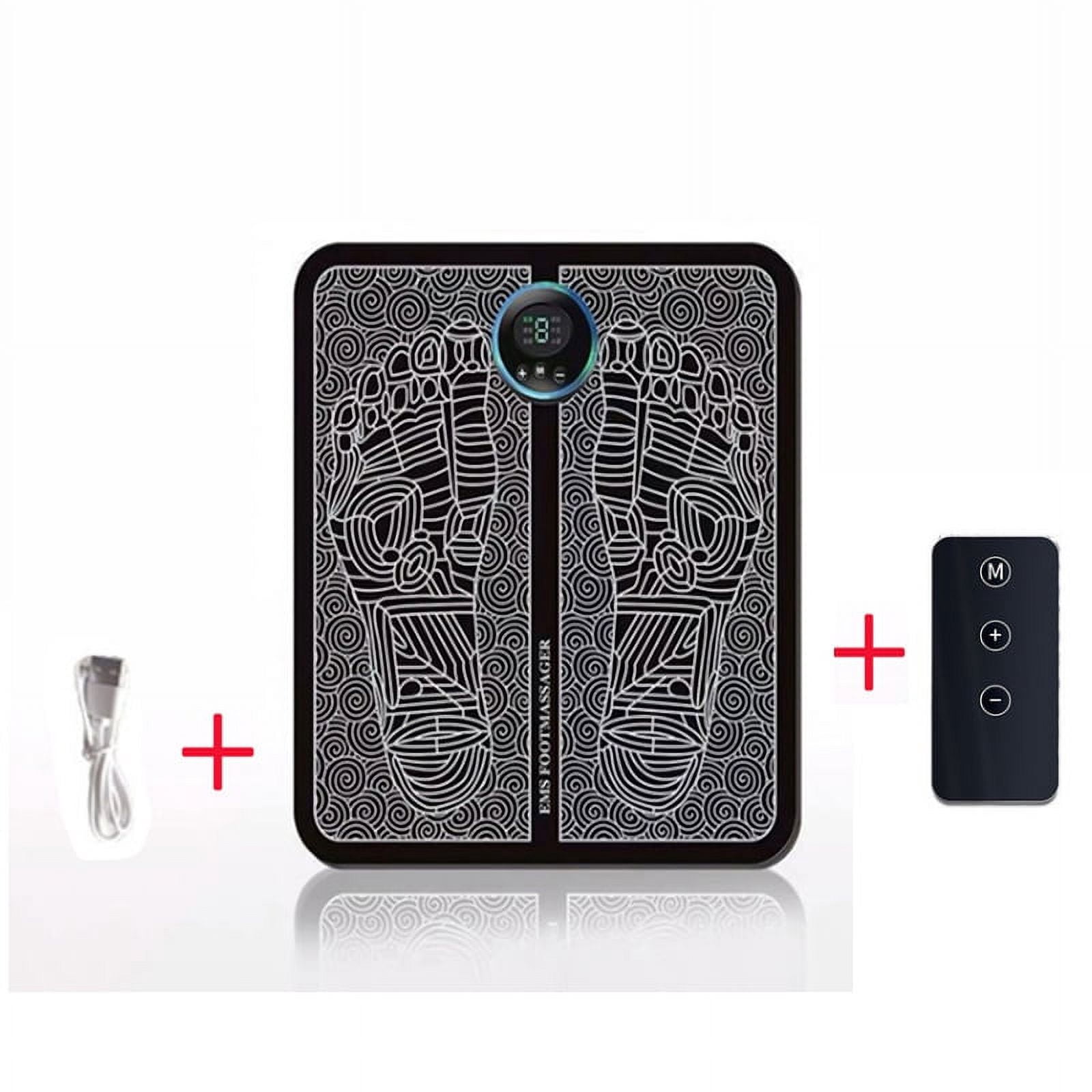 iKeener Foot Massager Electric Portable Massage Mat EMS Foot Stimulator with USB Charging Massage Cushion to Relieve Sore Feet,with Remote Control（2PCS)