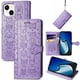 thumbnail image 2 of Funda Cartera FOXDOCK para iPhone 15 , Flip PU con Relieve de Gatos y Perros, Tarjetero y Soporte, 2 of 6