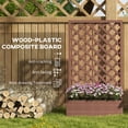 thumbnail image 6 of Raised Garden Bed with Trellis Lattice, Wood Planter Box with Drainage Holes, Freestanding Trellis Planter for Climbing Plants, Vines, Flowers, Indoor Outdoor Use, 6 of 7