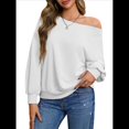 thumbnail image 1 of Sudadera Holgada Informal de Larga con Hombros Descubiertos para Mujer, Estilo Jersey de Otoño S, 1 of 8