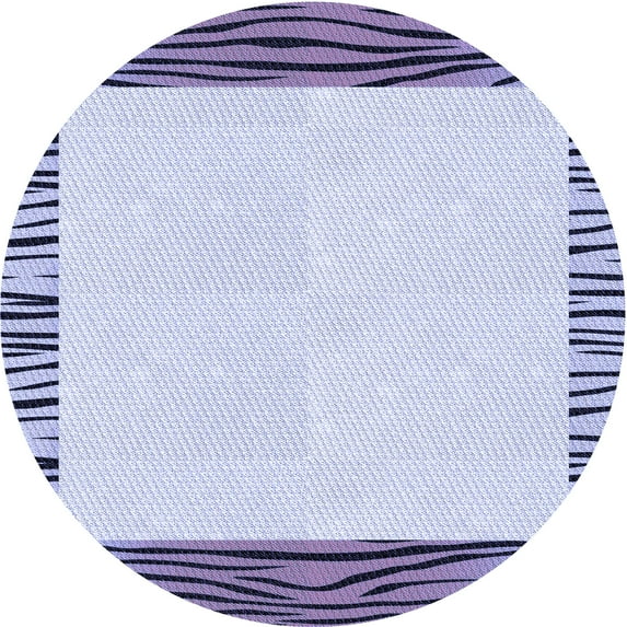 Ahgly Company Machine Washable Indoor Round Transitional Heavenly Blue Area Rugs, 3' Round