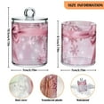 thumbnail image 3 of Christmas Pink Silk Bows Pink Snowflakes Valentine Translucent Plastic Cans Storage Canisters with Lid Set of 4, 3 of 7