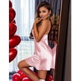 thumbnail image 4 of Ekouaer Sleepwear Sexy Lingerie Nightgown Lace Chemise Satin Slip Silk Negligee Nightie Bridal Babydoll for Women, 4 of 6