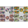 thumbnail image 3 of Batik Tie Dye Placemats by Penny's Needful Things (Oval - Set of 6) (Orange Teal Green Floral), 3 of 3