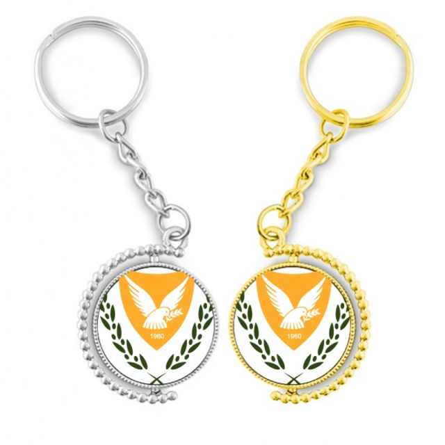 Chipre emblema nacional país Anillo de oro de metal llavero llavero