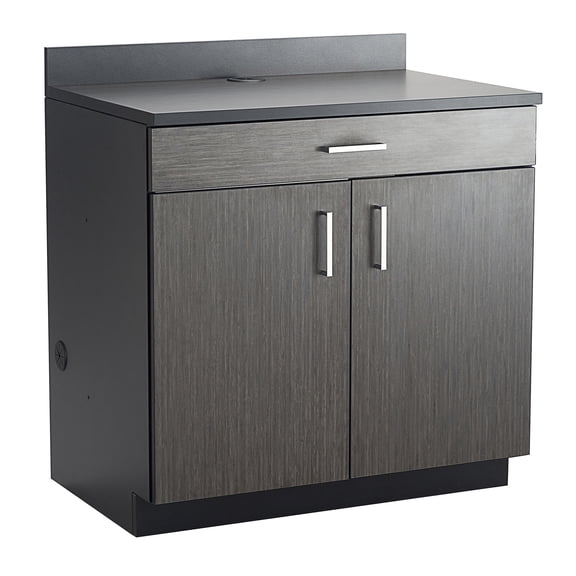 Safco Hospitality Base Cabinet, One Drawer/Two Door Black/Asian Night