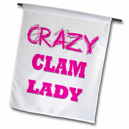 Crazy Clam Lady 18 x 27 inch Garden Flag fl-174985-2