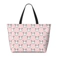 thumbnail image 2 of Disketp Cute Rabbit Large Capacity Beach Bag, Waterproof Sandproof Beach Swim Pool Bag Tote Bag for Women, 2 of 7