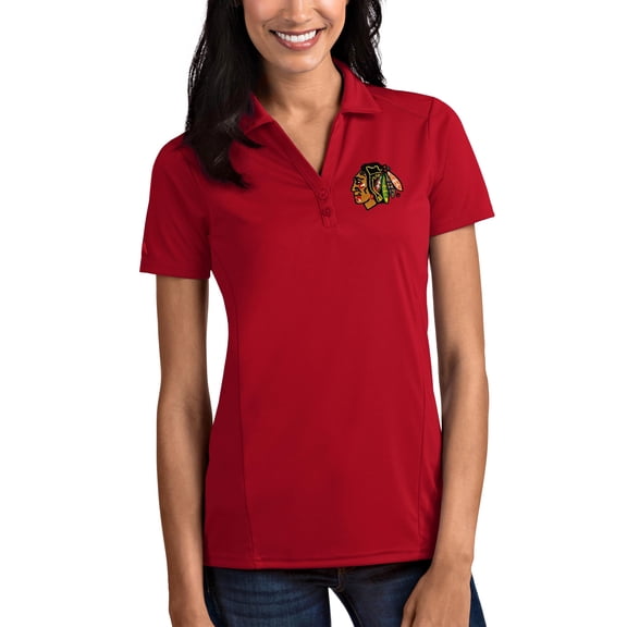 Women's Antigua Red Chicago Blackhawks Tribute Polo