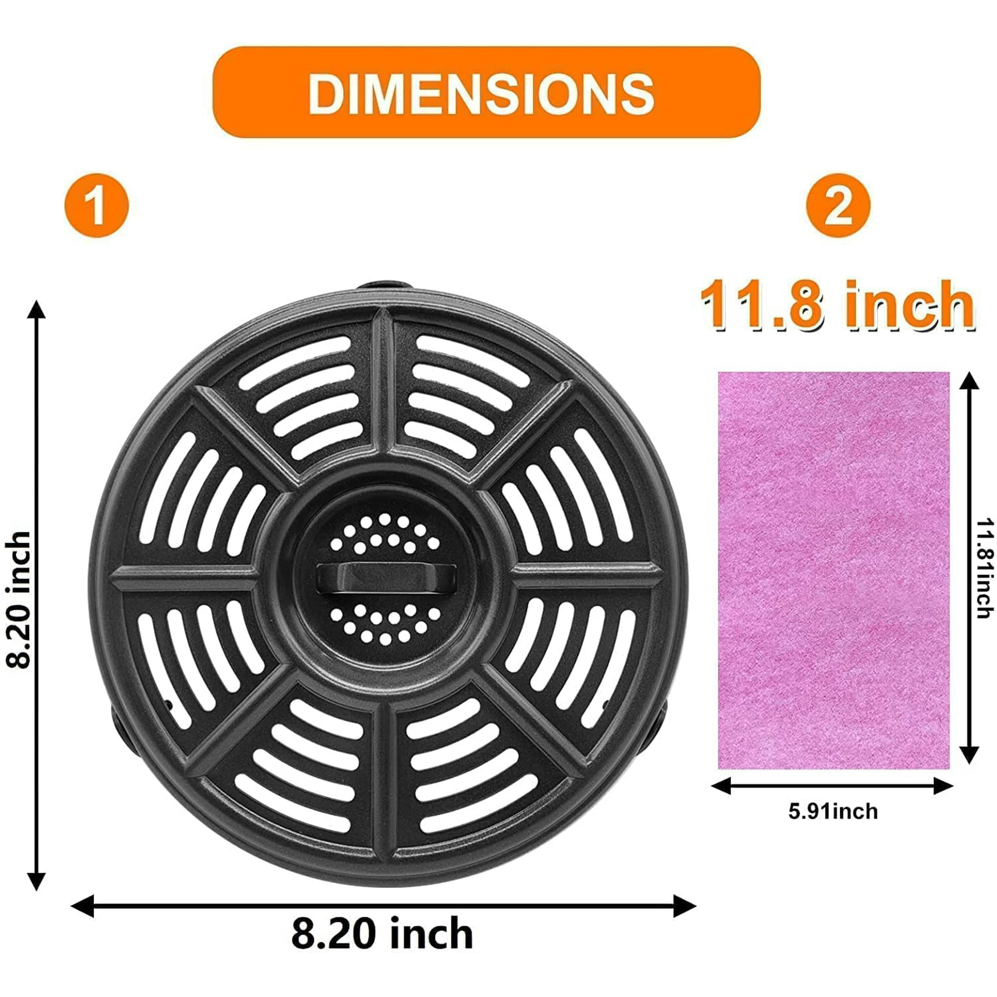 Air Fryer Crisper Plate For Ninja AF100 to AF150 and Ninja Foodi Pressure Air Fryer Grill Pan Platefor Ninja FD302 FD401 Foodi OP300 to OP500 Air fryer Accessories Non Stick Coating Dishwasher Safe Wa...