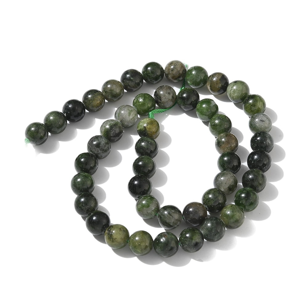 Natural Green Diopside Beads Strands Round 9x8.5mm Hole: 1mm about 46pcs/strand 15.59''(39.6cm)