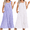 Floral Purple/Floral White, variant on 2 Pack Nightgowns for Women Sleeveless Long Night Gowns Victorian Nightdress with Pockets Soft Ladies Gown