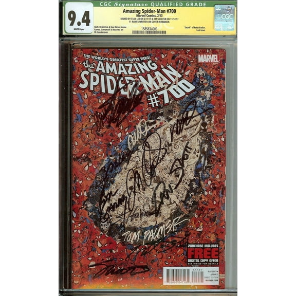 Amazing Spider-Man #700 CGC 9.4 Signed by Stan lee
