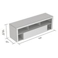 thumbnail image 4 of Safdie & Co. Meuble Tv 59L Gris Foncé 1 Tirroir 5 Étagères, 4 of 4