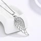 thumbnail image 3 of S925 Sterling Silver Pendant Angel Wings Necklace Fashion Simple Angel Wings Clavicle Chain, 3 of 5