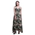 thumbnail image 1 of Bimba Robe Longue Maxi d'Été Imprimée pour Femmes, Col en V, Tenue de Vacances-Moyenne, 1 of 4