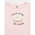 thumbnail image 2 of Hudson Baby Infant Girl Cotton Bodysuit, Pant and Shoe 3pc Set, Donut Worry, 6-9 Months, 2 of 5
