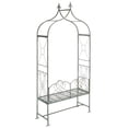 thumbnail image 6 of SAFAVIEH Eloise Outdoor Patio Arbor Bench, Antique Green, 6 of 11