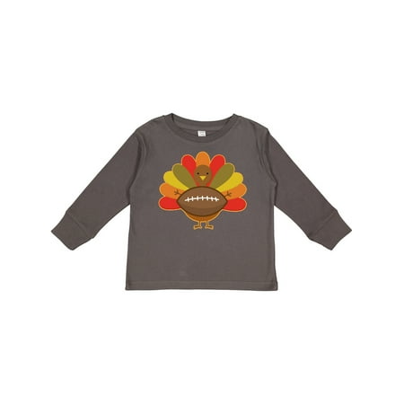 

Inktastic Thanksgiving Day Turkey Football Fan Gift Toddler Boy or Toddler Girl Long Sleeve T-Shirt