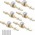 thumbnail image 1 of Perilla de puerta de diamante 6 piezas Perillas de puerta de cristal dorado Perilla para muebles Manija de muebles de diamante Perillas de cristal de diamante para decoración del hogar con tornillos,, 1 of 5