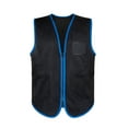 thumbnail image 3 of TOPTIE Supermarket Employee Volunteers Uniform Vest Unisex Zipper Front Breathable Mesh Waistcoat-Black-S, 3 of 6