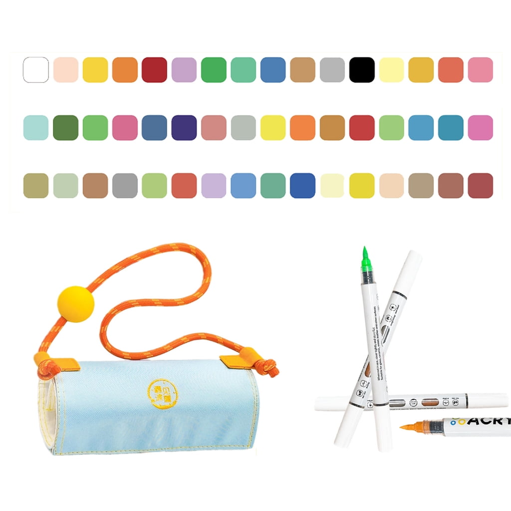 1 Set Professional Acrylic Markers with Bag For Sketching And Coloring Books