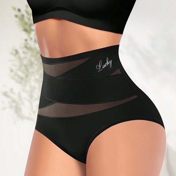 3pcs high-waisted tummy control and butt-lifting shapewear briefs, breathable summer thin waist-shaping women's underwear