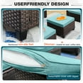 thumbnail image 6 of MF Studio 7-Seat Outdoor Patio Furniture Set with Fire Pit Table Wicker Patio Conversation Set Blue, 6 of 13