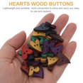 thumbnail image 5 of OUNONA 100pcs Heart Shape Wood Cutouts Buttons for Embellishments in Assorted Color for Art Projects, 5 of 7