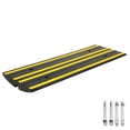 thumbnail image 1 of BeesClover 48 Inch Rubber Driveway Ramp, Heavy-Duty Low Slope Entry Ramp with Built-In Water Channels for Garage or Driveway Use, 1 of 7