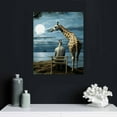 thumbnail image 4 of Shiartex Canvas Wall Art For Bedroom Wall Decor For Living Room Modern Family Bathroom Canvas Art Animal Elephant Pictures Blue Ocean Wall Artwork Office Wall Painting Home Decor 16x20 in/12x16 in, 4 of 4