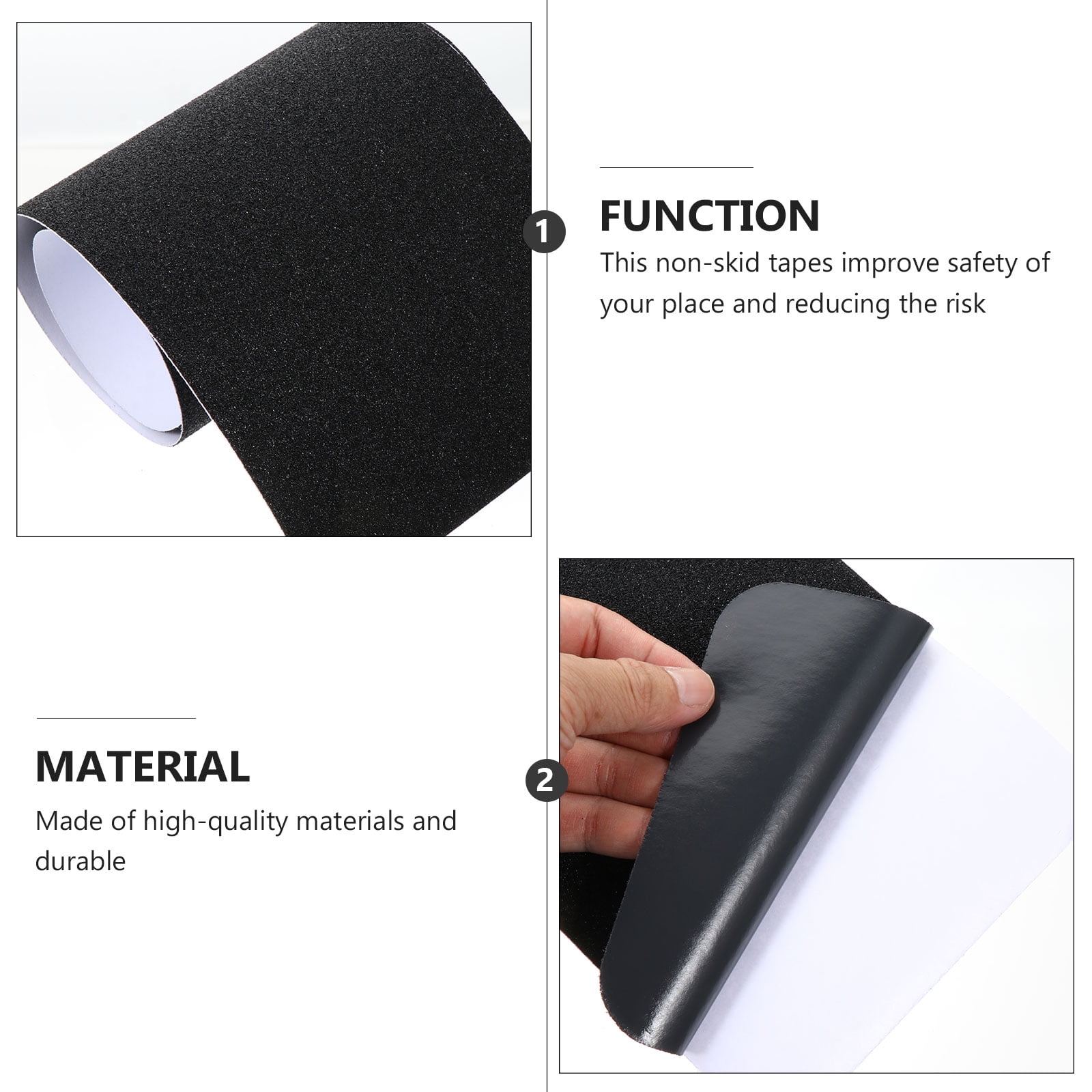 ORFOFE Anti-Skid Grip Tape for Stairs 4Pcs Pvc Non-Slip Safety Strips for Indoor Outdoor Use Pre-Cut Traction Tape for Slippery Floors and Pet Safety