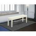 thumbnail image 2 of East West Furniture Capri Dining Table Bench with Solid Wood Seat, 51x15x18 Inch, Linen White, 2 of 5