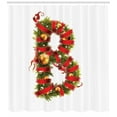 thumbnail image 3 of Ambesonne Christmas Alphabet Shower Curtain, B Letter Motif, 69"Wx84"L, Pearl and Olive Green, 3 of 3