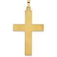 thumbnail image 3 of 14k Yellow Gold Hollow Polished Stripe Design Latin Cross - 42mm, 3 of 6