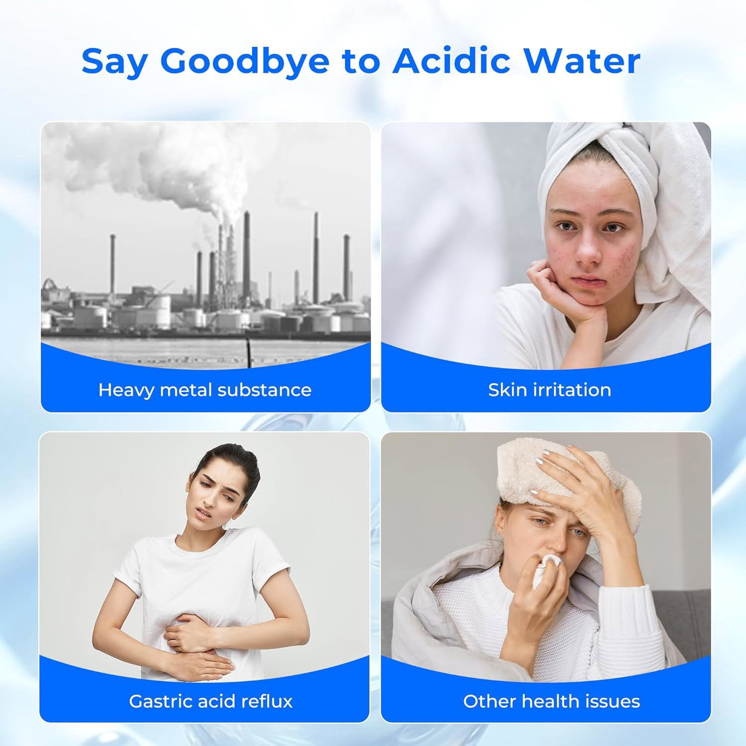 Waterdrop Alkaline WD-F45-AL Refrigerator Water Filter, Replacement for Samsung® DA97-17376B HAF-QIN/EXP, DA97-08006C, RF28R7201SR, RF28R7351SG, Enhances pH, 2 Pack