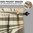 thumbnail image 3 of Modern Abstract Geometric Lines Boho Kitchen Curtains - Vintage Tier Cafe Curtains for Bathroom Living RV Rod Pocket Window Drapes 36 Inch 2 Panels Set 28"x36" Window Treatment Tiers, 3 of 4