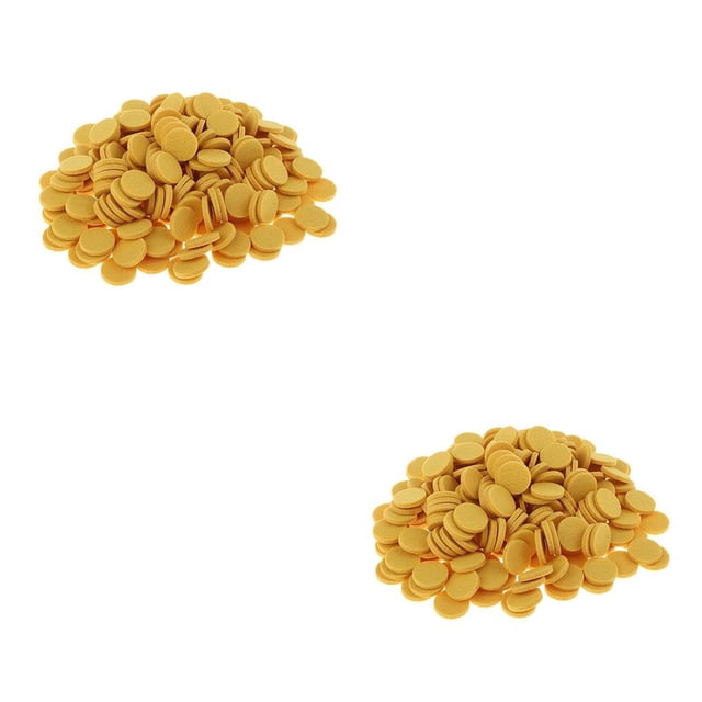 Decodeary 200Pcs 21mm Aromatherapy Essential Oil Diffuser Locket Refill Pads Fragrant and Absorbent yellow 200 pcs 2Set