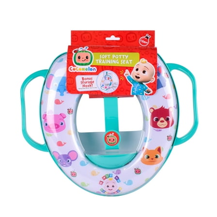 CoComelon Soft Potty Training Seat with Storage Hook and Handles, Toddlers 12  Months, Unisex