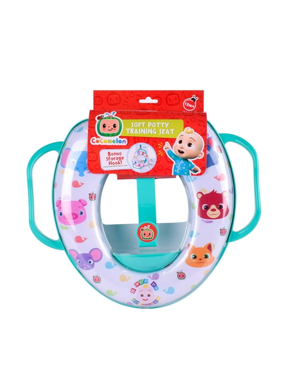 CoComelon Soft Potty Training Seat with Storage Hook and Handles, Toddlers 12+ Months, Unisex