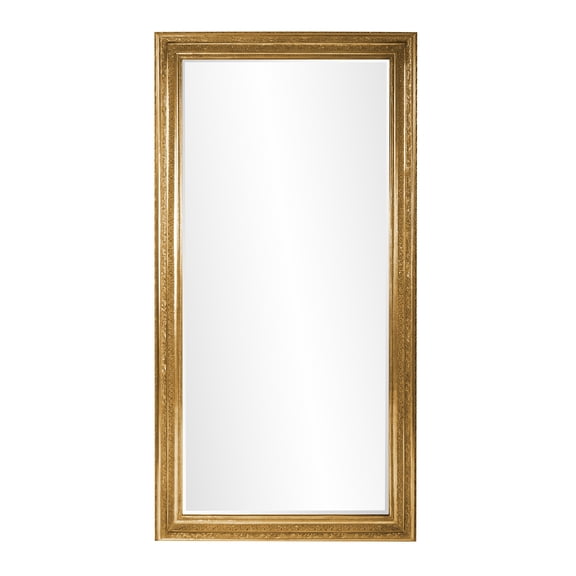 Tyler Dillon Rectangular Wood Framed Full Length Gold Wall Mirror - 78"H x 48"W x 2.5"D