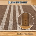 thumbnail image 6 of Garvee 5'x7' Modern Striped Area Rugs Easy Jute Rug with Non-Slip Backing, Washable Rug Neutral Print Indoor Outdoor Carpet for Bedroom Living Room Patio, White Coffee, 6 of 7